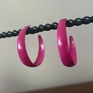 Vintage pink Hoop Earrings